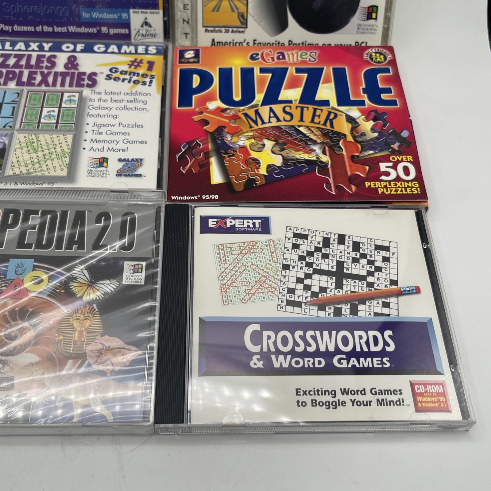 Windows 95 Games Lot PC CD-ROM Software Games Puzzles Screen Savers & More