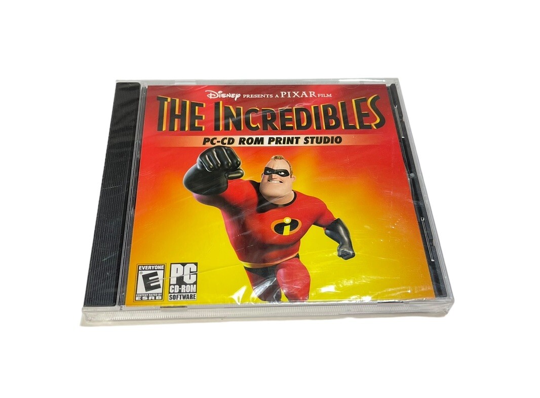The Incredibles PC-CD ROM Print Studio Disney Pixar NEW Sealed