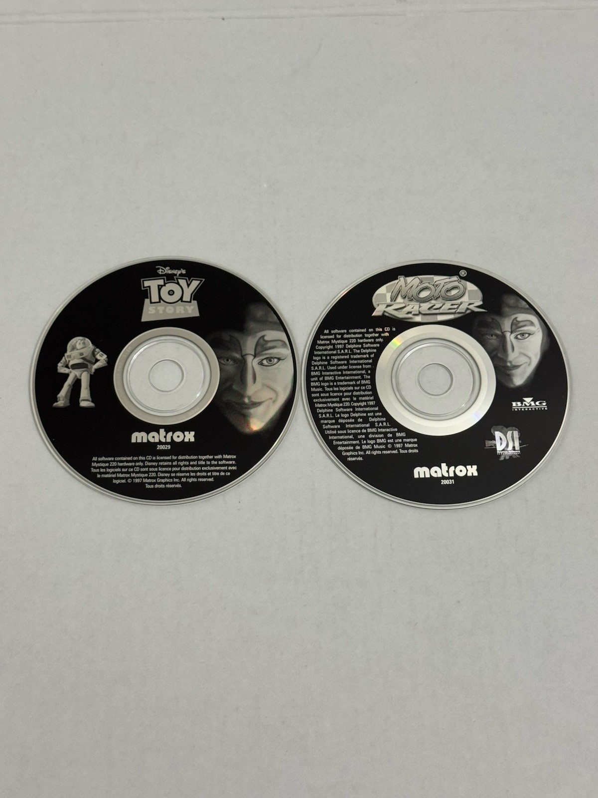 Disney Toy Story + Moto Racer Matrox Mystique 220 CD-ROM PC Software CD6