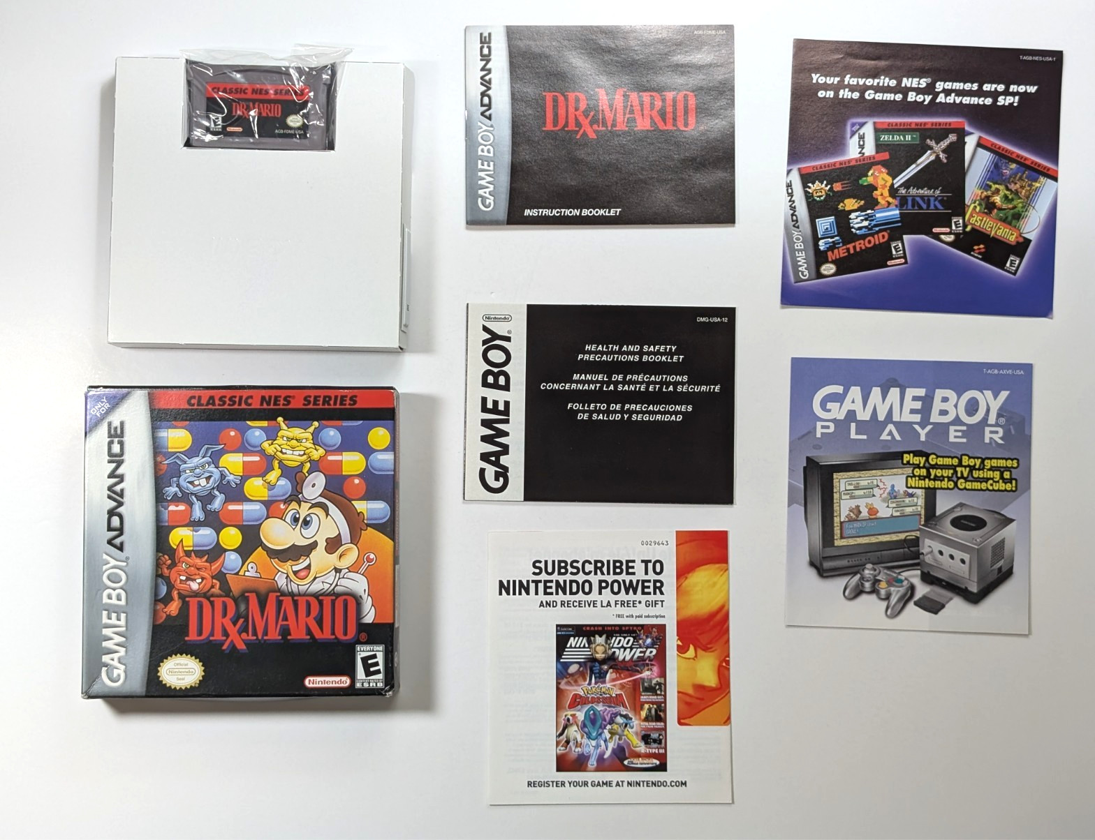 Dr Mario Classic NES Series Game Boy Advance in box authentic