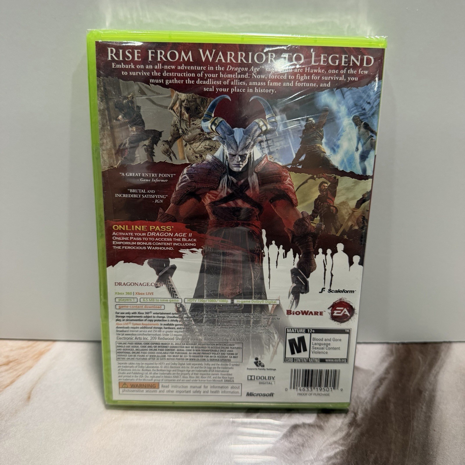 Dragon Age Bundle Xbox 360 – Dragon Age 2 SEALED NEW + Origins & Awakening Used
