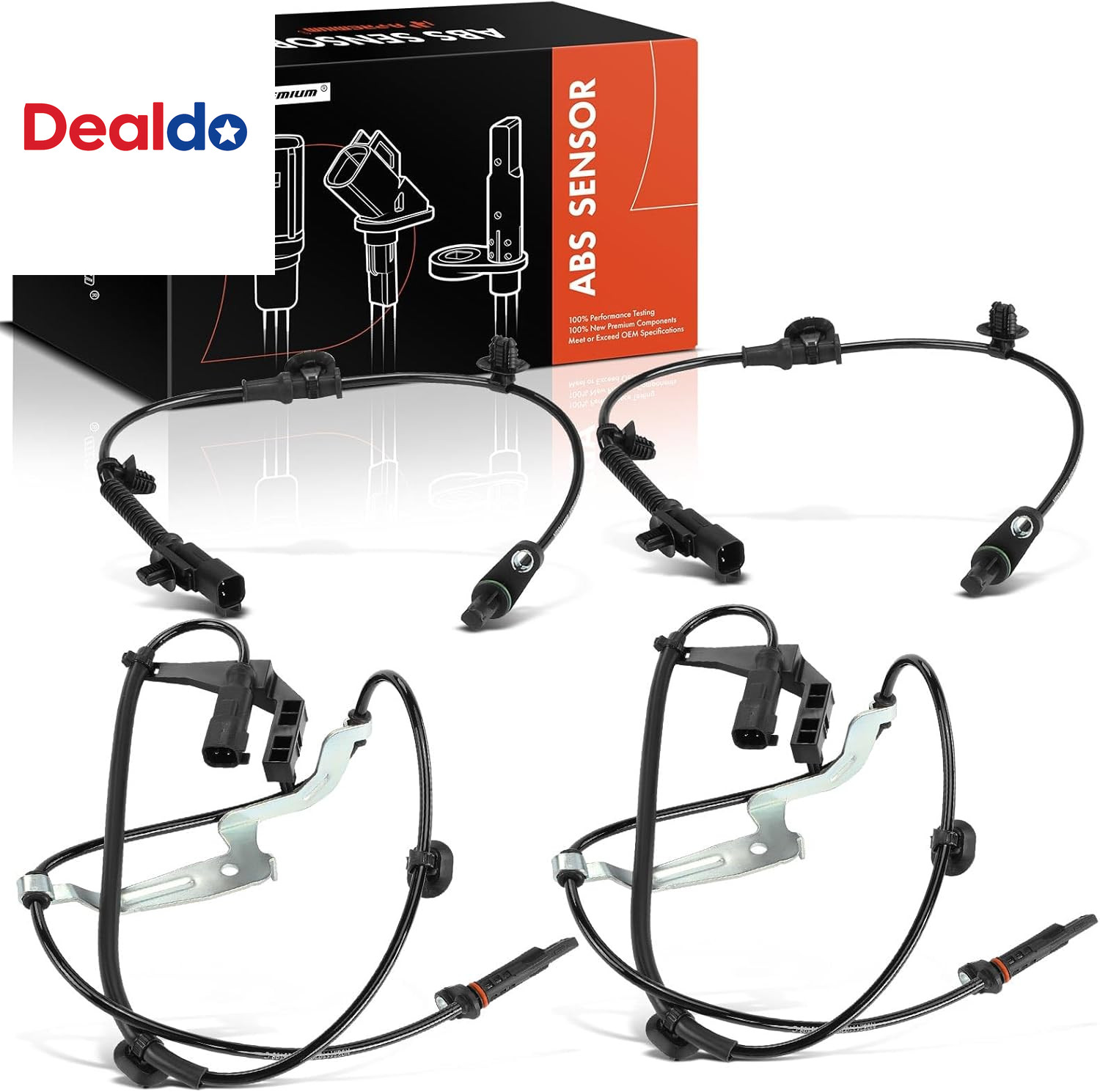 4PC Set Front & Rear ABS Wheel Speed Sensor Compatible with Ford Models – Ranger