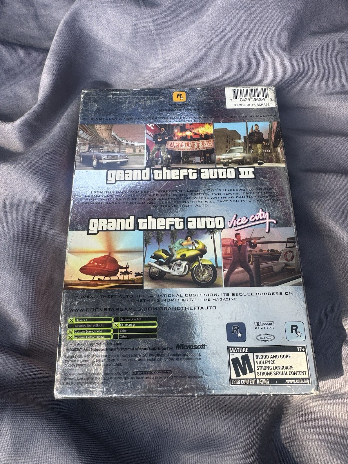 Grand Theft Auto Double Pack Original Microsoft Xbox With Manuals And Poster