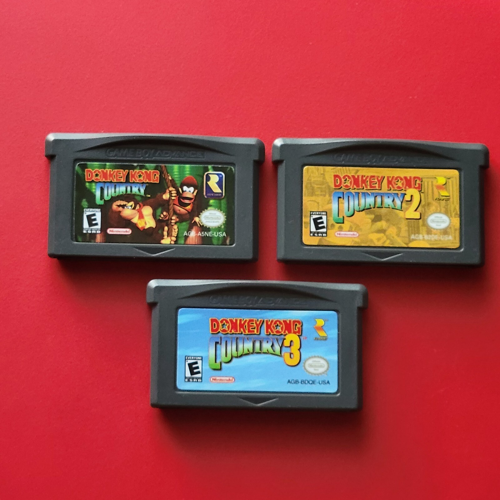 Donkey Kong Country 1 2 3 Nintendo Game Boy Advance Lot 3 Games Authentic Saves