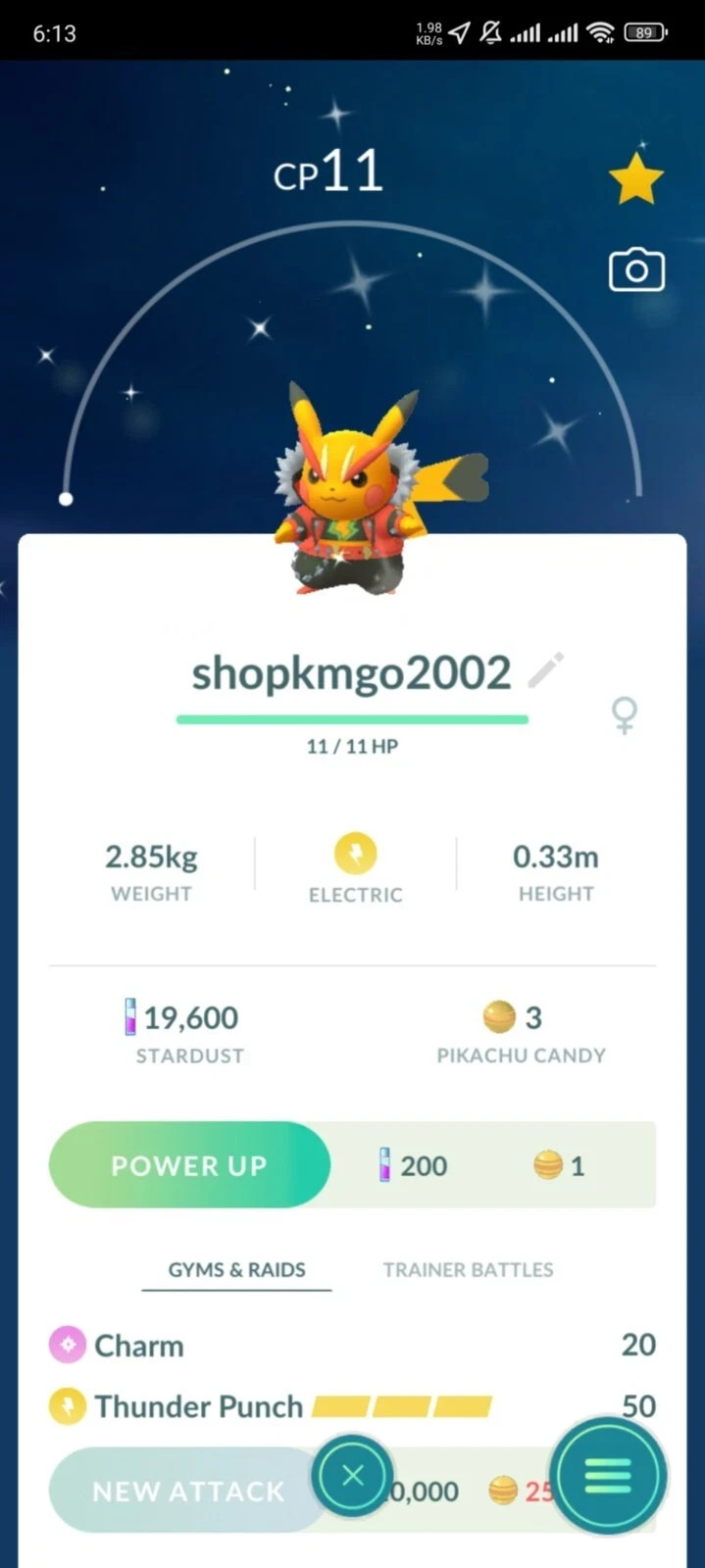 Pokémon G0 — Shiny Pikachu Rock Star