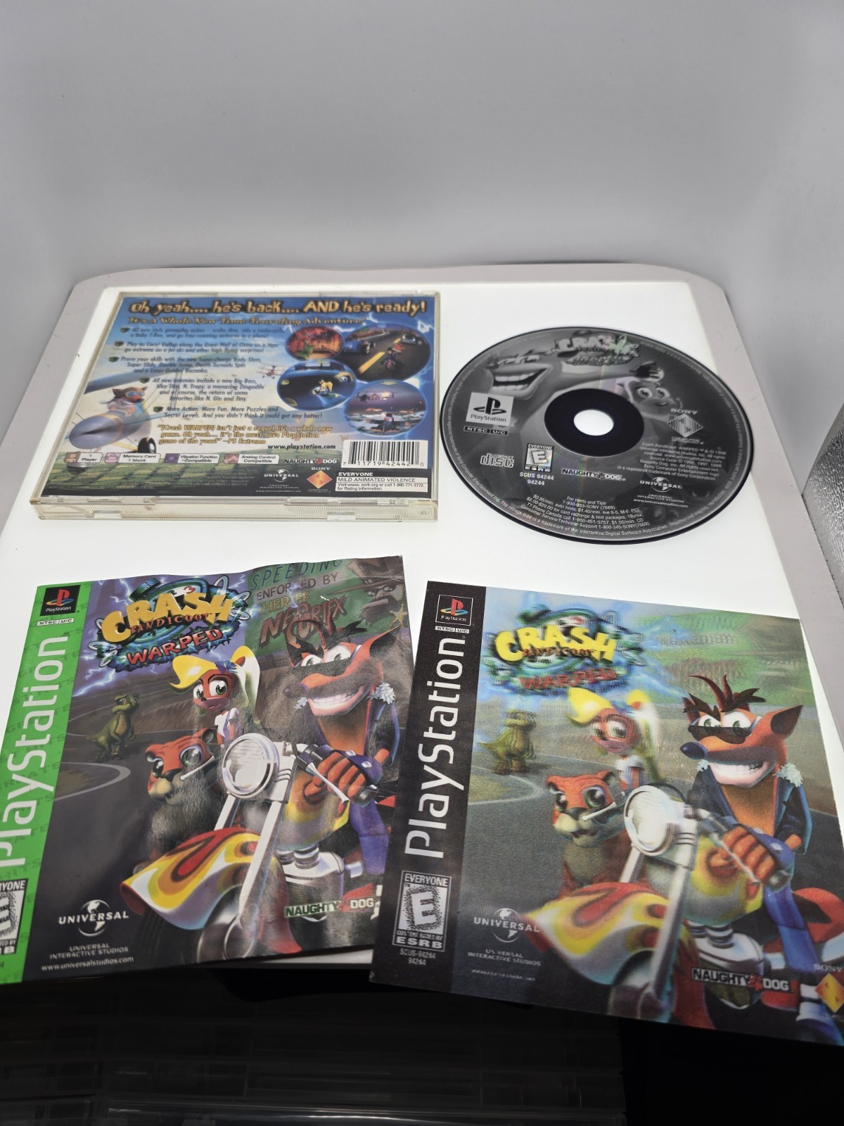 Crash Bandicoot: Warped- Lenticular Holo, BLACK LABEL, Sony PlayStation 1 PS1