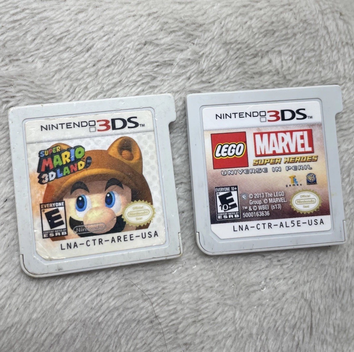 Nintendo 3DS Super Mario 3D Land Cartridge Only + Marvel Lego Super Heroes