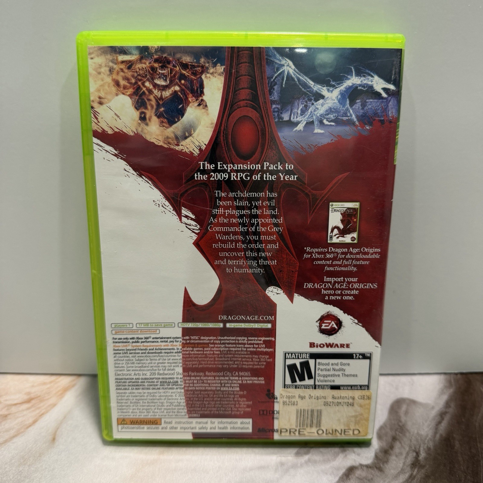 Dragon Age Bundle Xbox 360 – Dragon Age 2 SEALED NEW + Origins & Awakening Used
