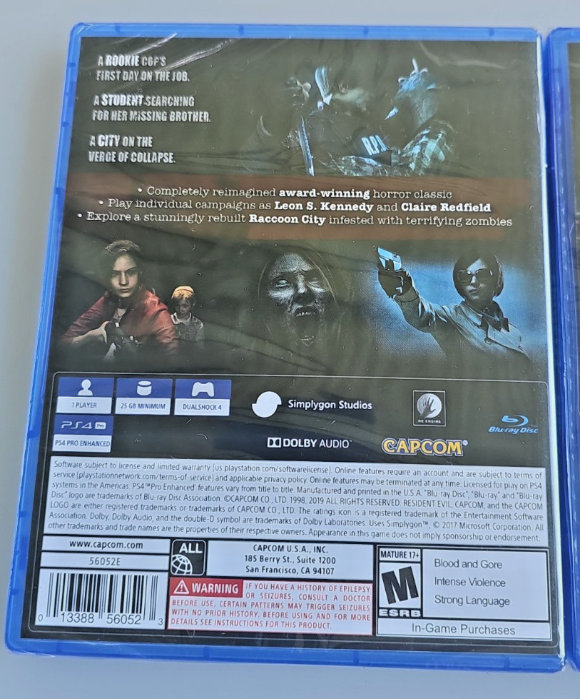 Resident Evil 2, 3, 7 Remake Bundle (PS4) SEALED Ships Fast