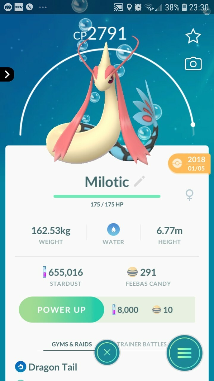 Milotic ( Feebas Evolution ) Pokemon Tr@de Go