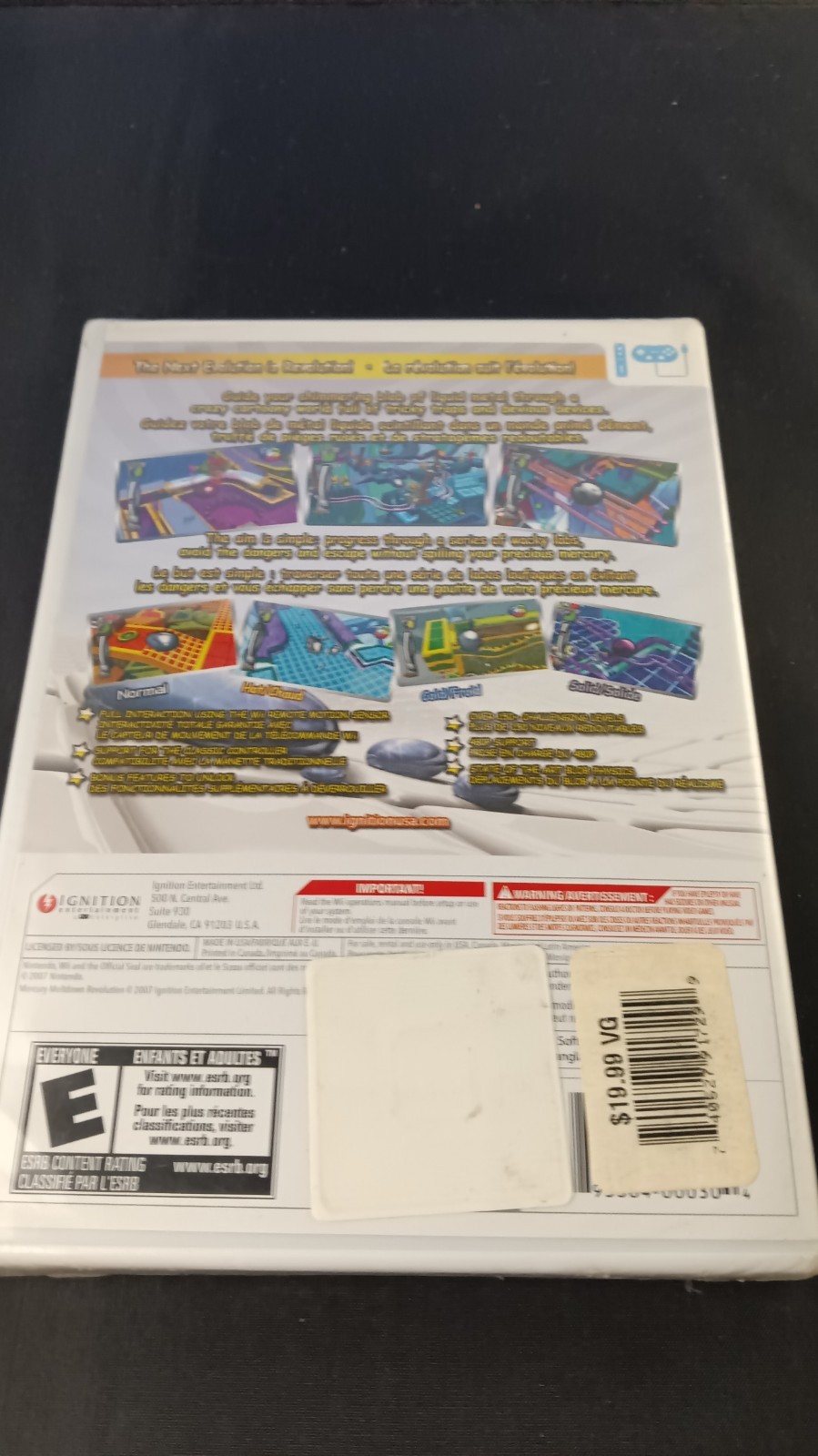 NEW Sealed Nintendo Wii Mercury Meltdown Revolution Video Game