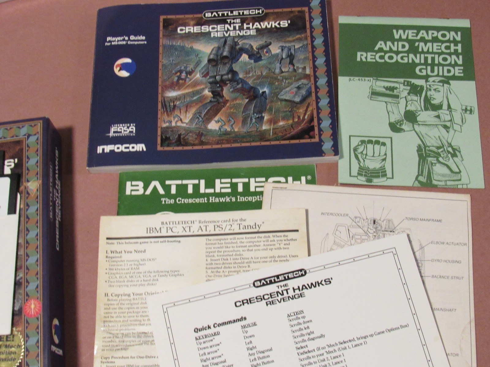 BATTLETECH: THE CRESCENT HAWKS‘ REVENGE, INFOCOM, 1990, 5.25″ & 3.5″ DISKS, OPEN