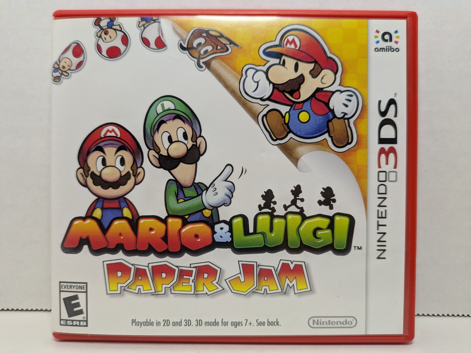 Mario & Luigi: Paper Jam (Nintendo 3DS, 2016) *SEE PHOTOS* Authentic Tested