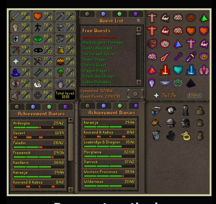 OSRS Vorkath/DS2 acc for sale