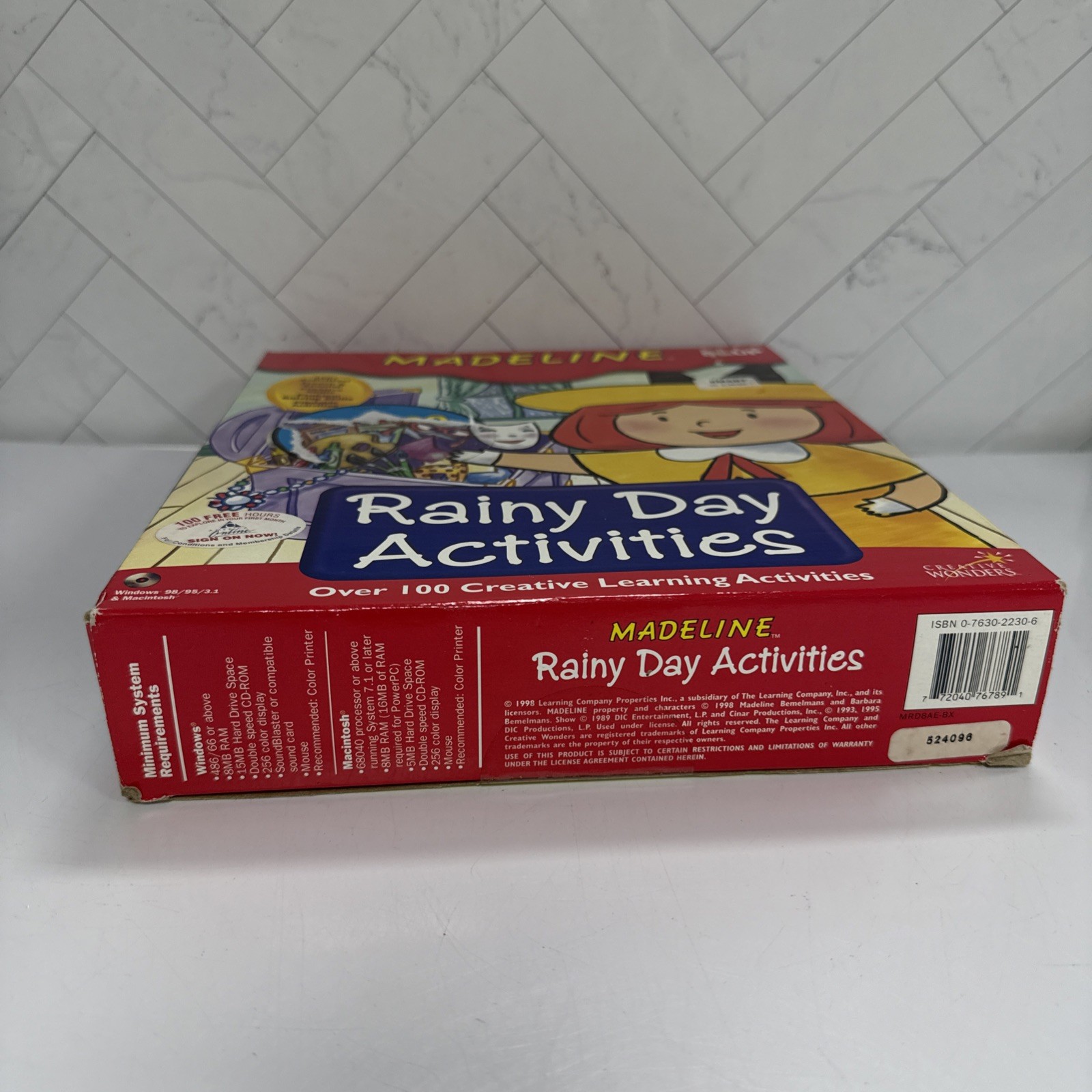 Madeline Rainy Day Activities Creative Wonders CD-ROM / PC & MAC Bix Box PC New