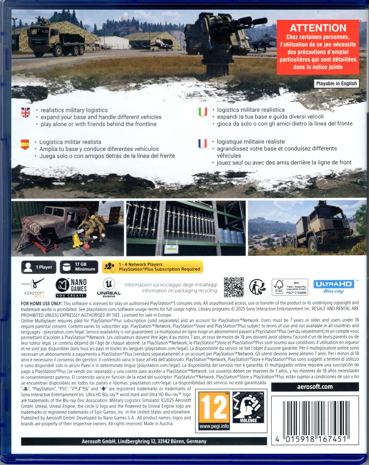Military Logistics Simulator for PlayStation™ 5