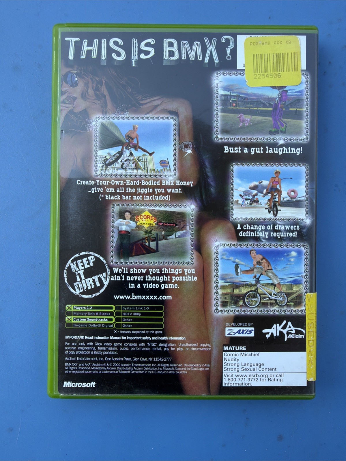 BMX XXX (Microsoft Original Xbox) Complete (CIB), Tested, Working, M-Mature