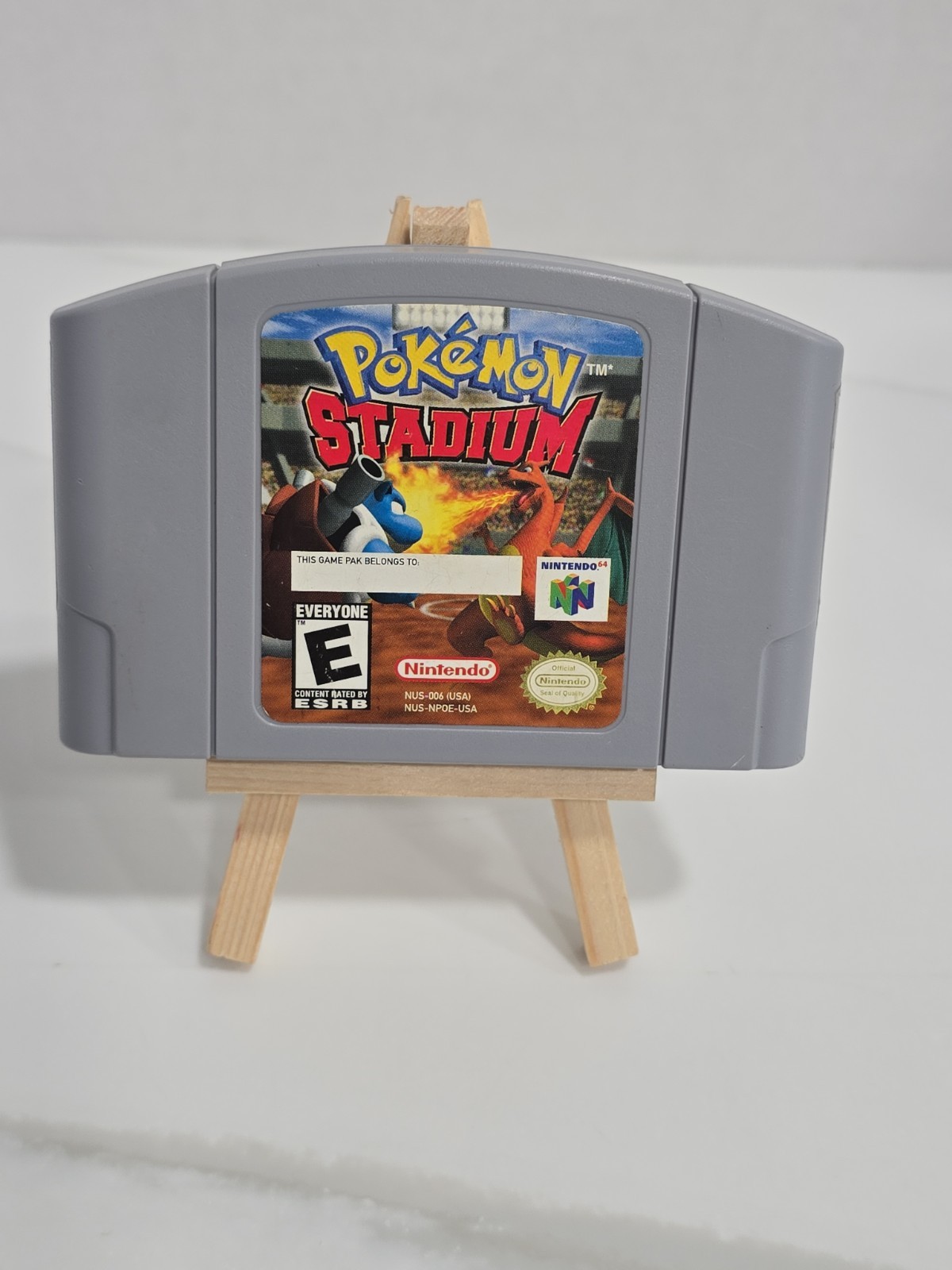 🎮 Pokemon Stadium Nintendo 64 Blockbuster Rental Authentic N64 Cartridge TESTED