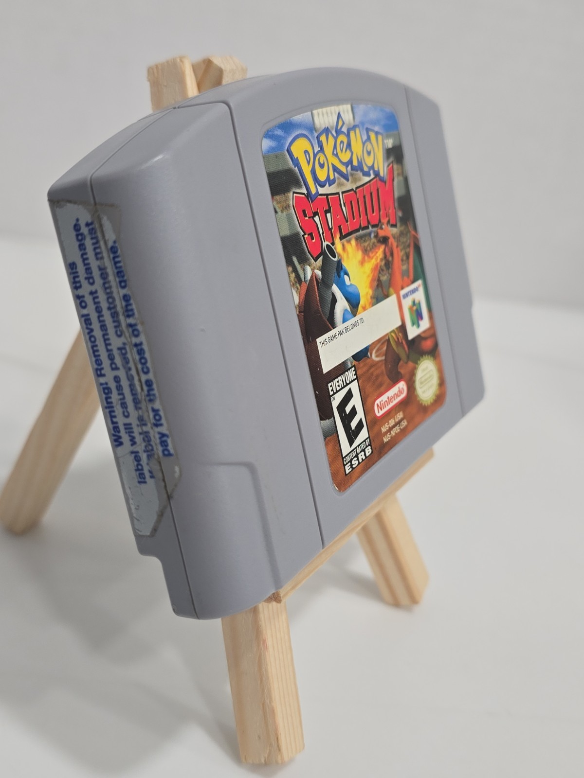 🎮 Pokemon Stadium Nintendo 64 Blockbuster Rental Authentic N64 Cartridge TESTED