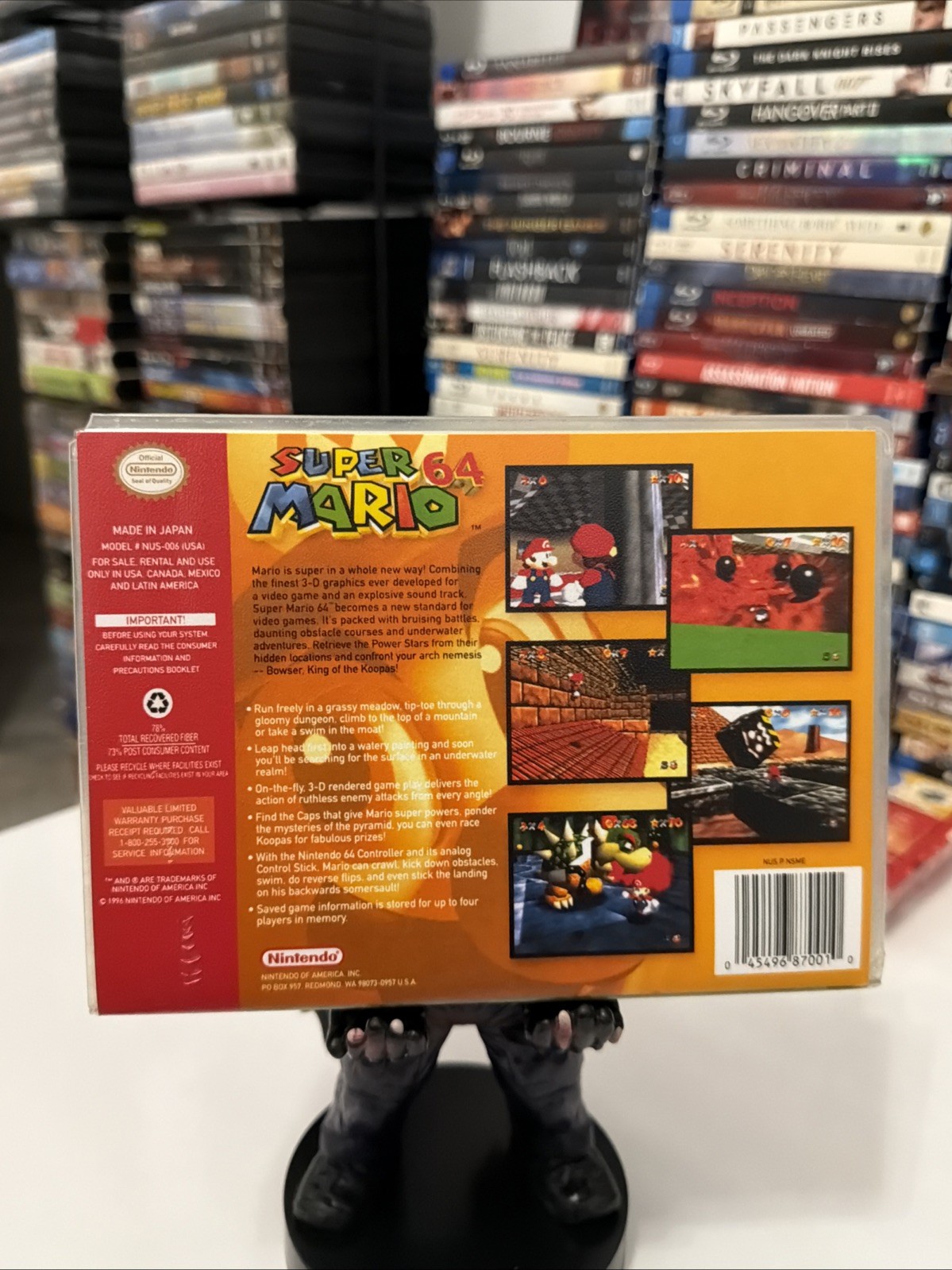 Super Mario 64 ( Nintendo 64 N64 ) Near Mint- Authentic – Cleaned-Tested W/ Case