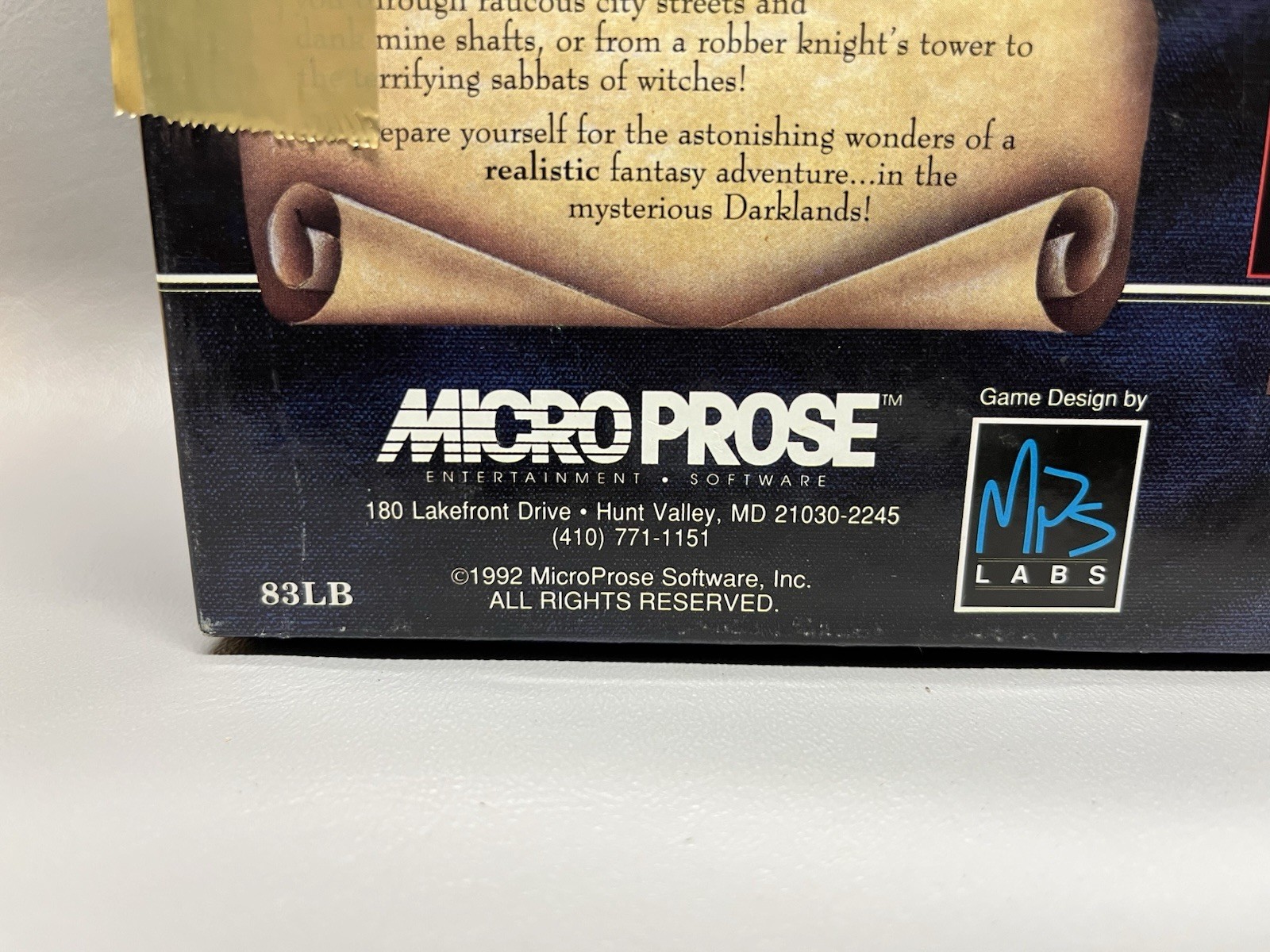 Darklands MicroProse PC Game 1992 Role Playing Manual Map Included