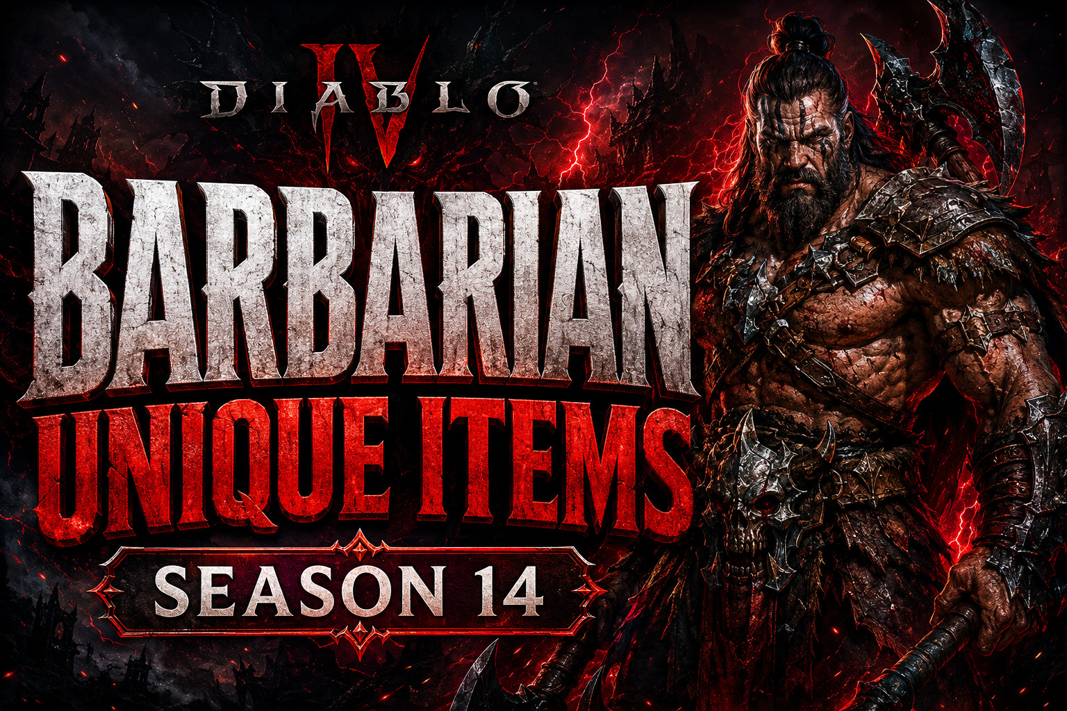 Diablo 4 Season 14 Barbarian Uniques 1GA Items Tuskhelm Gohr Ramaladni