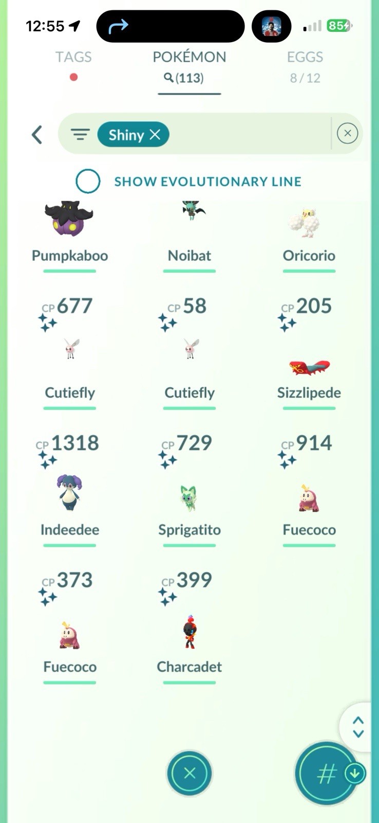 Pokémon PTC GO | LVL 70 |113✨|10.3☄️ Charcadet, Bg Ditto X 9