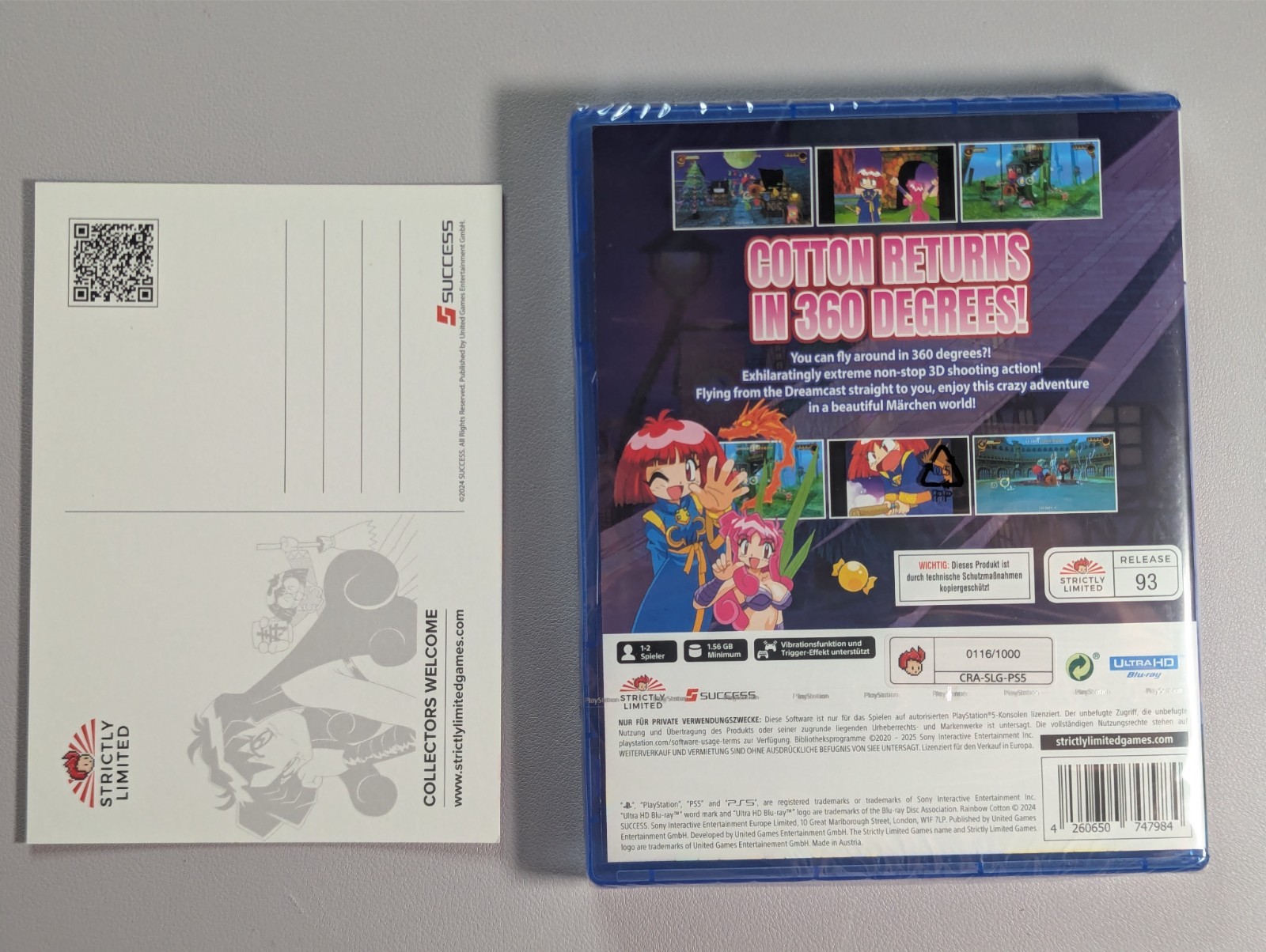 RAINBOW COTTON Sealed PS5 Game PlayStation 5 Strictly Limited Games Region Free