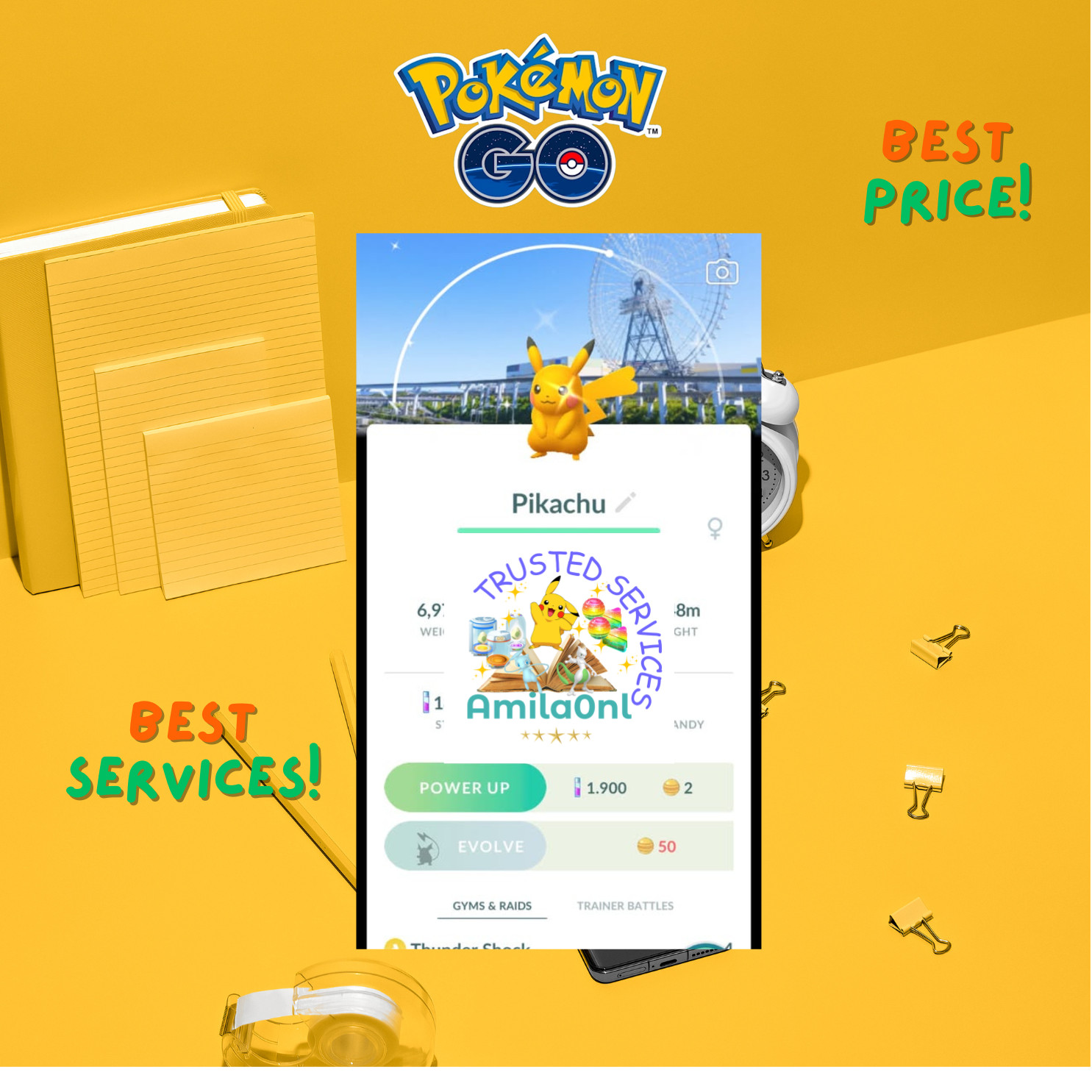 Pokémon Go | Shiny Pikachu Suita – Osaka Background | Trade or Mini PTC