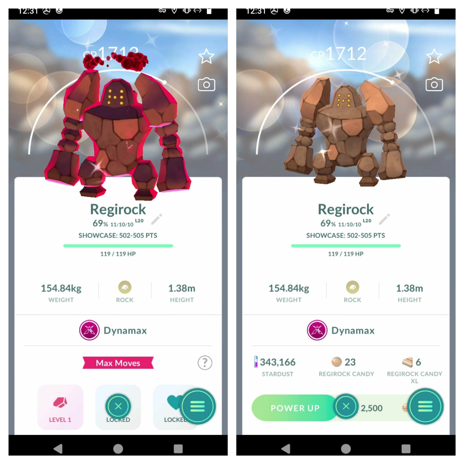 Pokemon Shiny Dynamax Regirock – Tr’ade 20k or P.T.C (Pls read description)