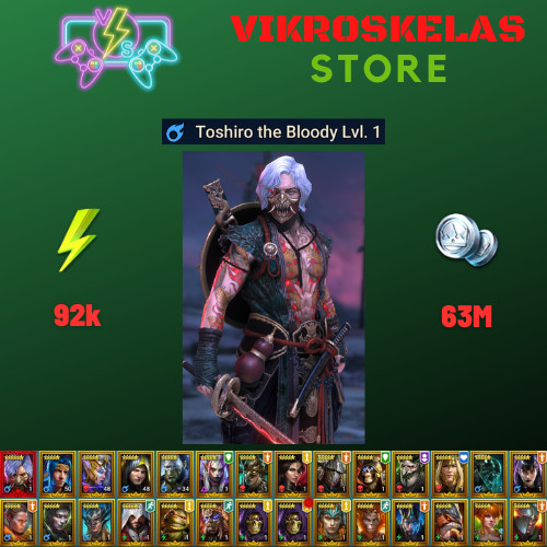 Raid Shadow Legends | Starter Mythical – Toshiro : 92k energy / 27 Legendary