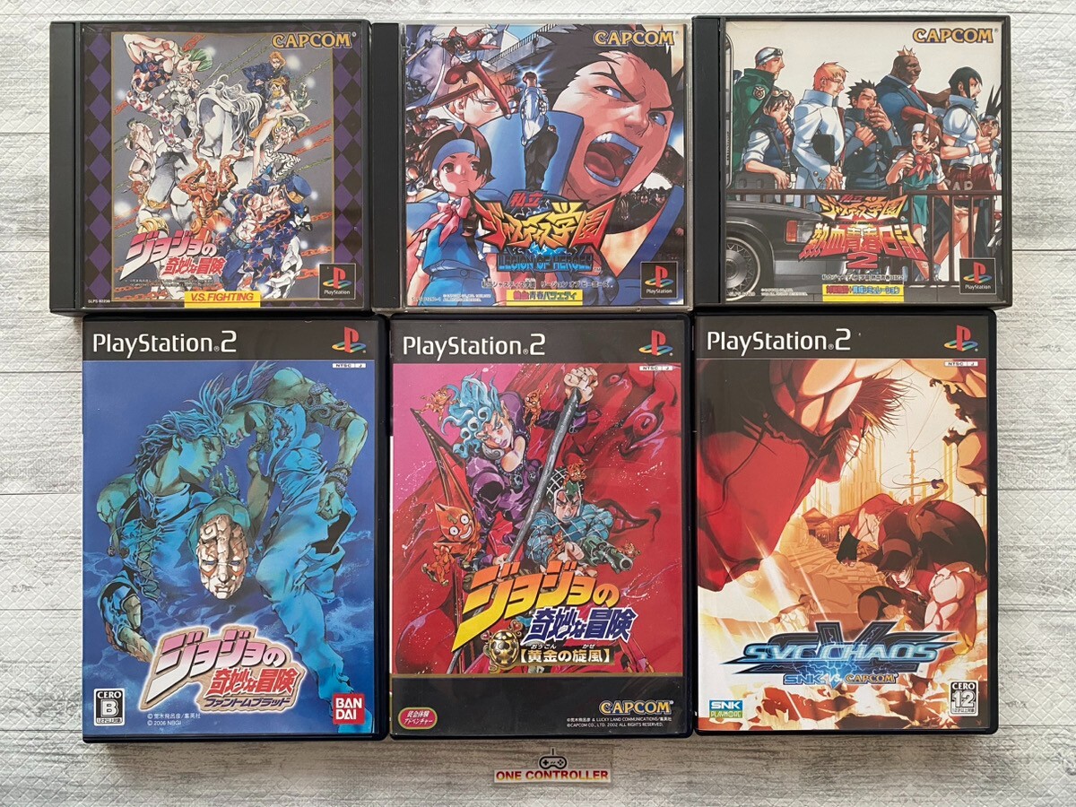 SONY PS 1 2 JoJo’s Bizarre Adventure & Shiritsu Justice Gakuen 1 2 & Svc Chaos