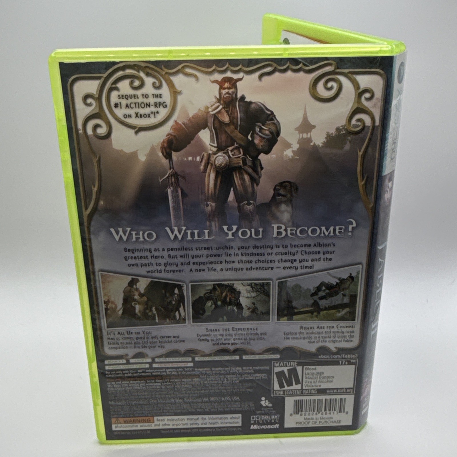 Fable II – Microsoft Xbox 360 NTSC-U/C M Mature 2008 RPG Manual Case