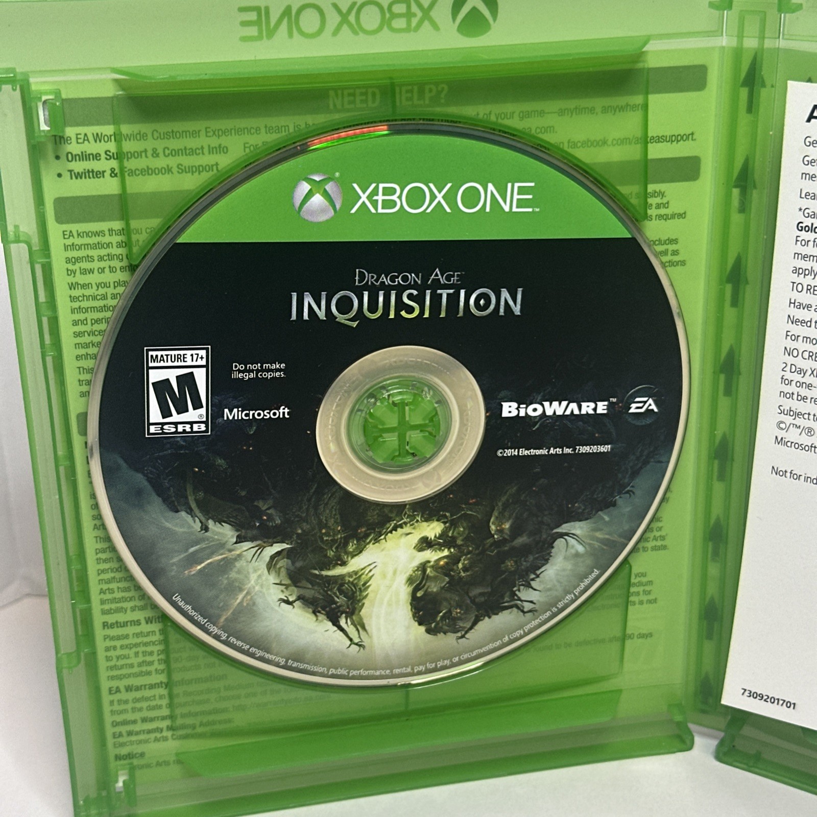 Dragon Age: Inquisition (Microsoft Xbox One, 2014) Tested and Working
