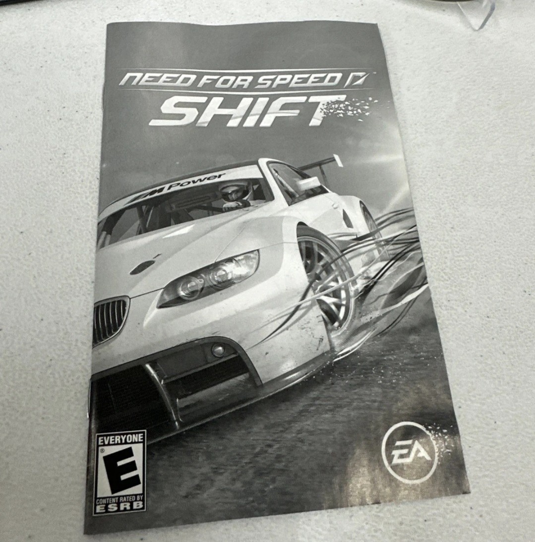 Need For Speed Shift (PC, DVD-ROM SOFTWARE 2009) EA, Rated E-Everyone, w/ Manual