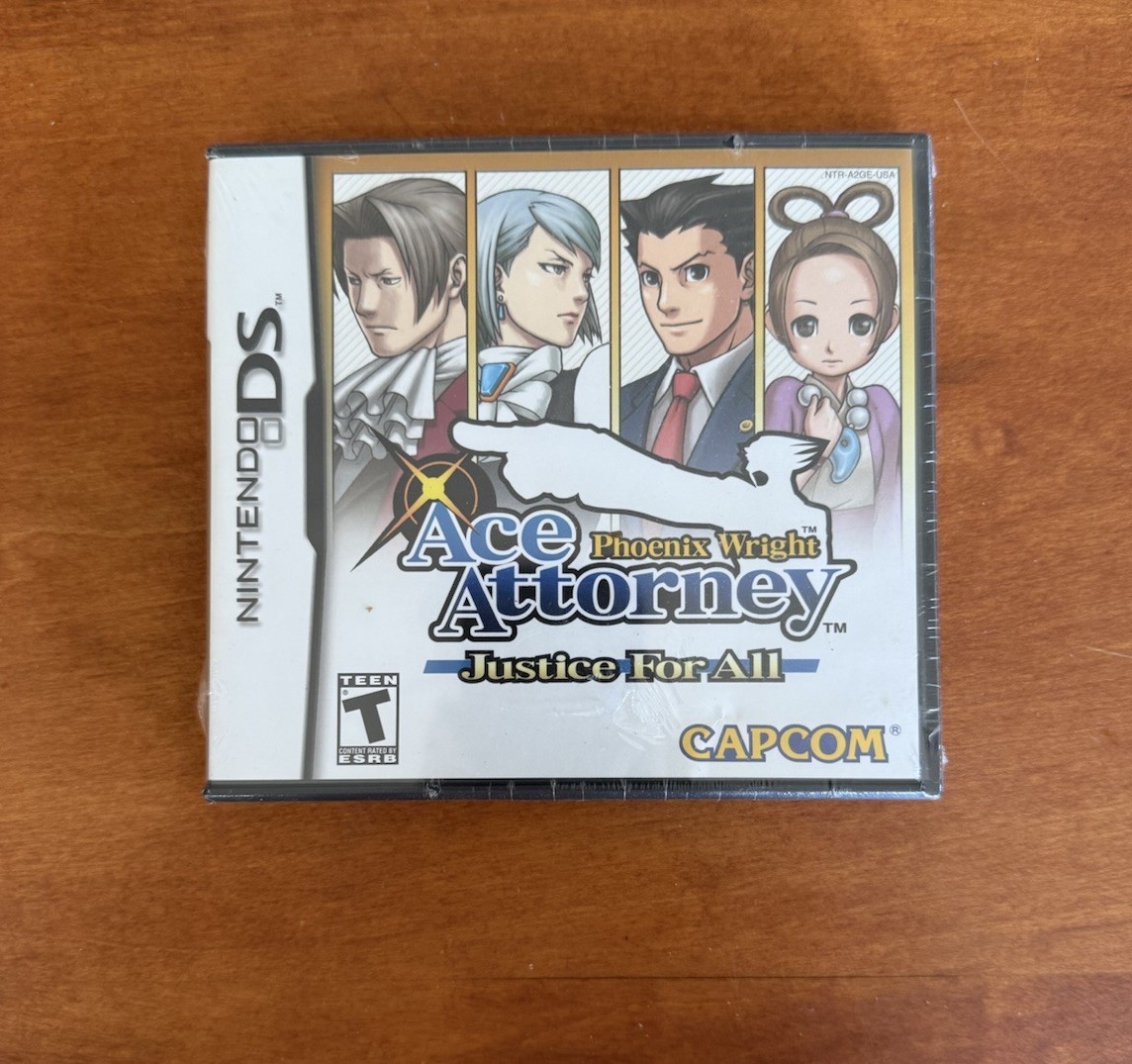 Phoenix Wright Ace Attorney Justice for All Capcom (Nintendo DS) New Sealed?
