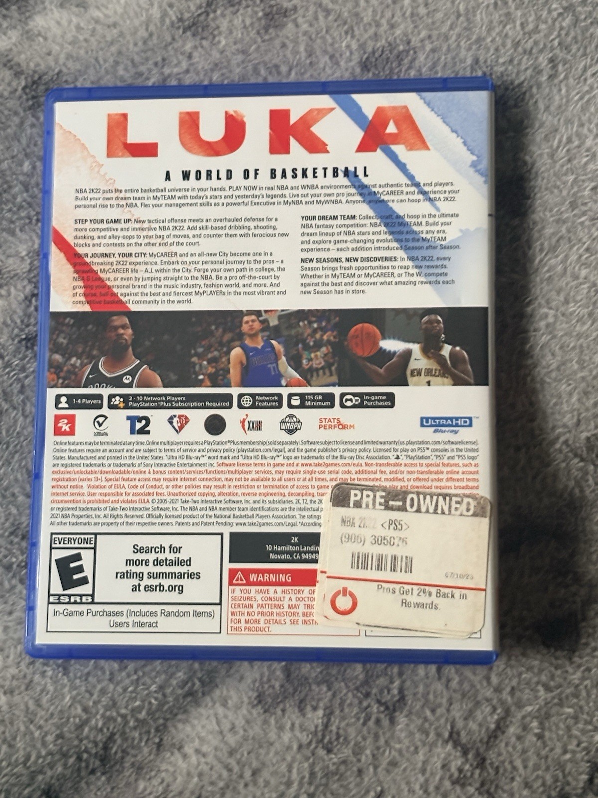 2K NBA 2K22 PS5 – Sports Basketball Game, Online Multiplayer, E, 2021