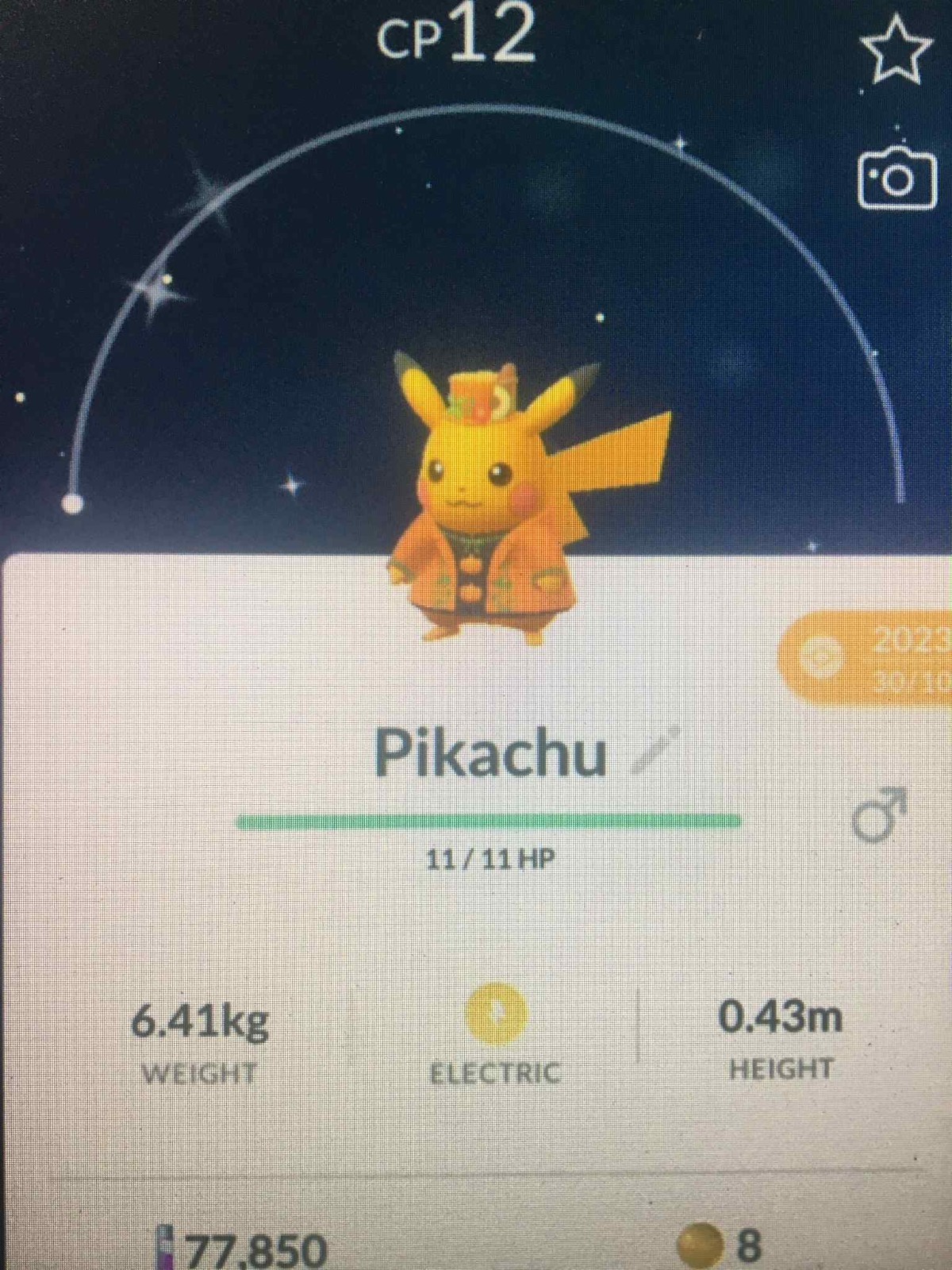Pokémon Go Shiny Pikachu Costume – Trade 20K Stardust