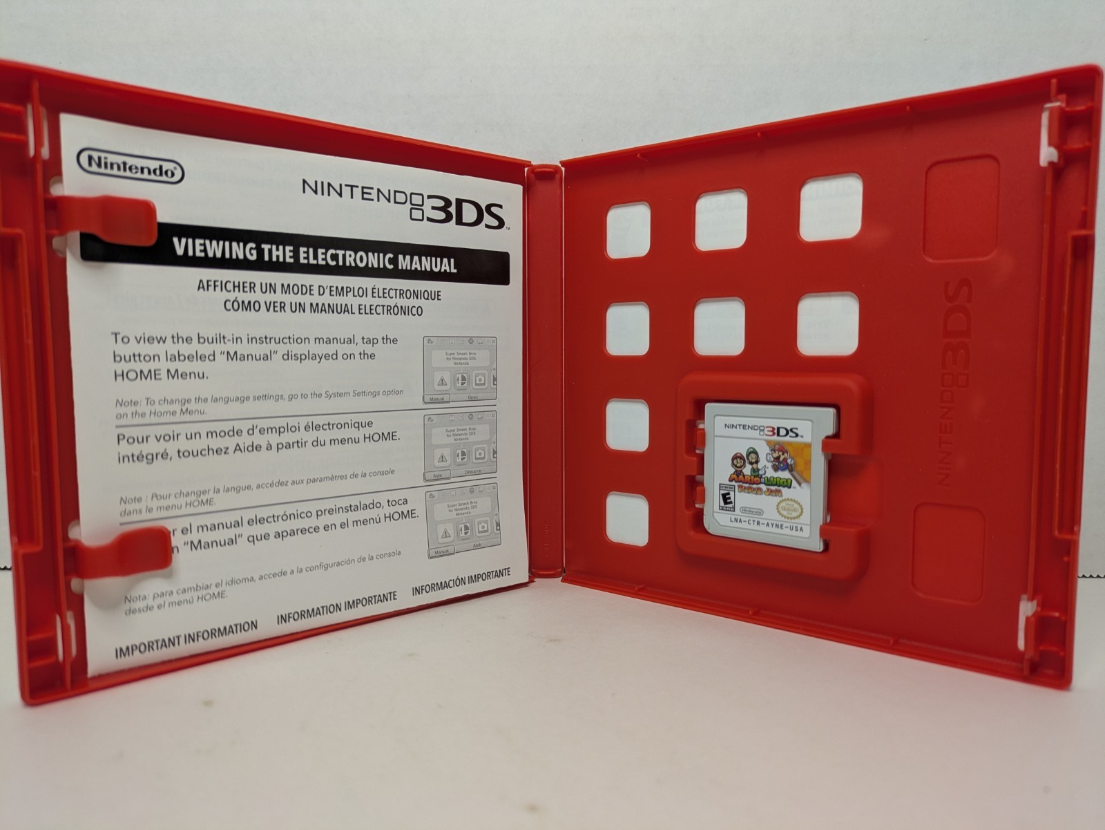 Mario & Luigi: Paper Jam (Nintendo 3DS, 2016) *SEE PHOTOS* Authentic Tested