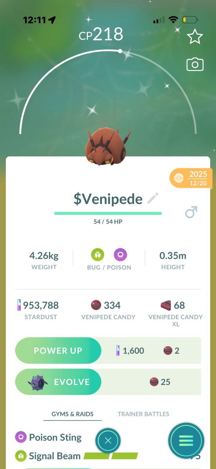 ✨Venipede shiny TRADE✨ link trade Pokémon GO Action & Adventure Android iOS