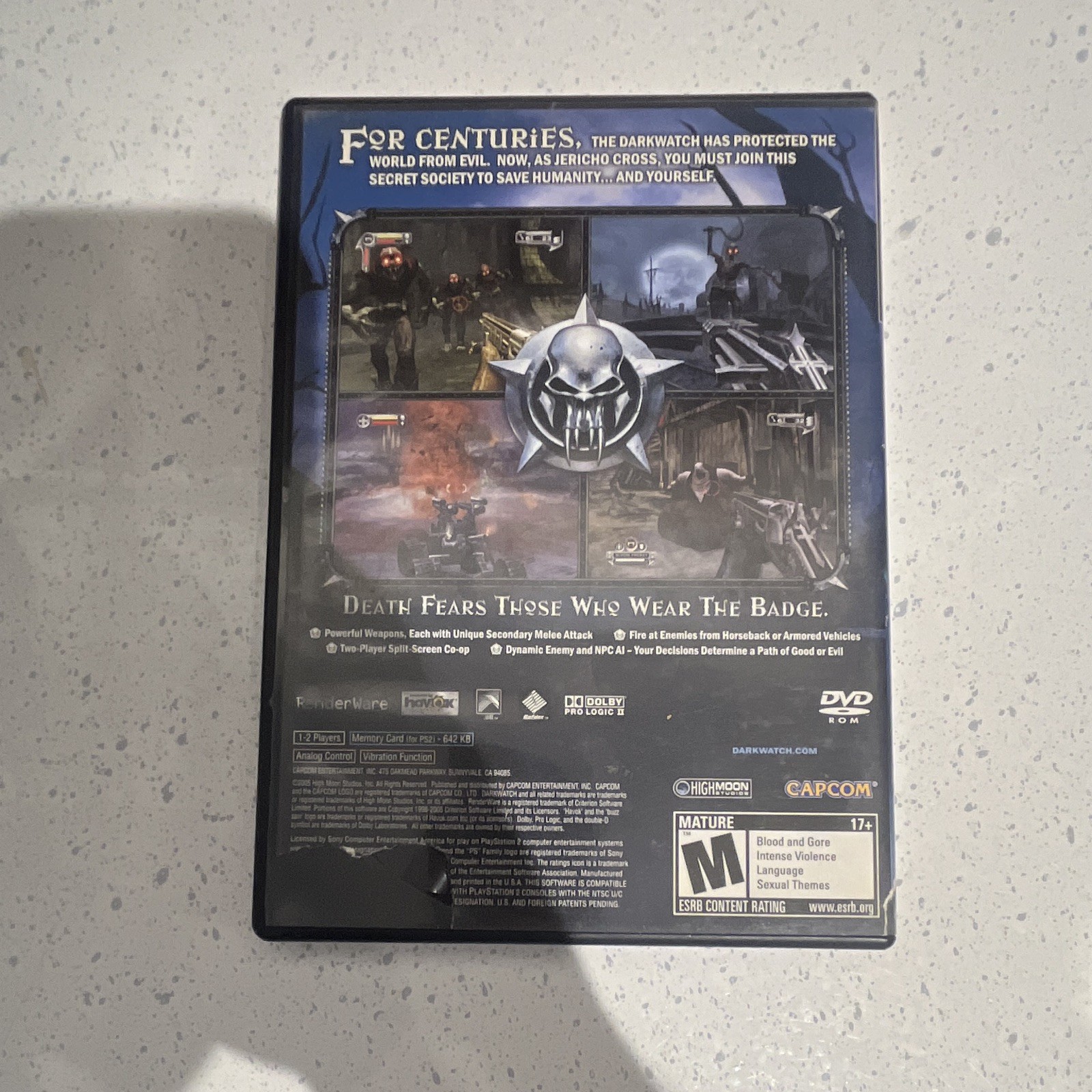 Capcom Darkwatch Sony PlayStation 2 PS2 Shooter Manual Included NTSC-U/C M