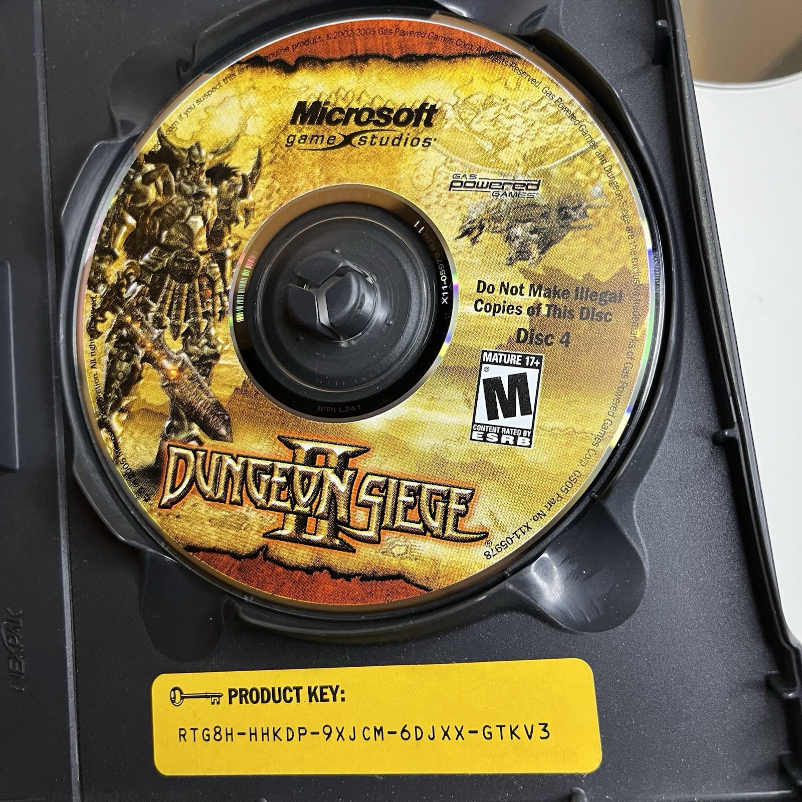 Dungeon Siege II PC 2005 Microsoft Mature Role Playing RPG All Discs