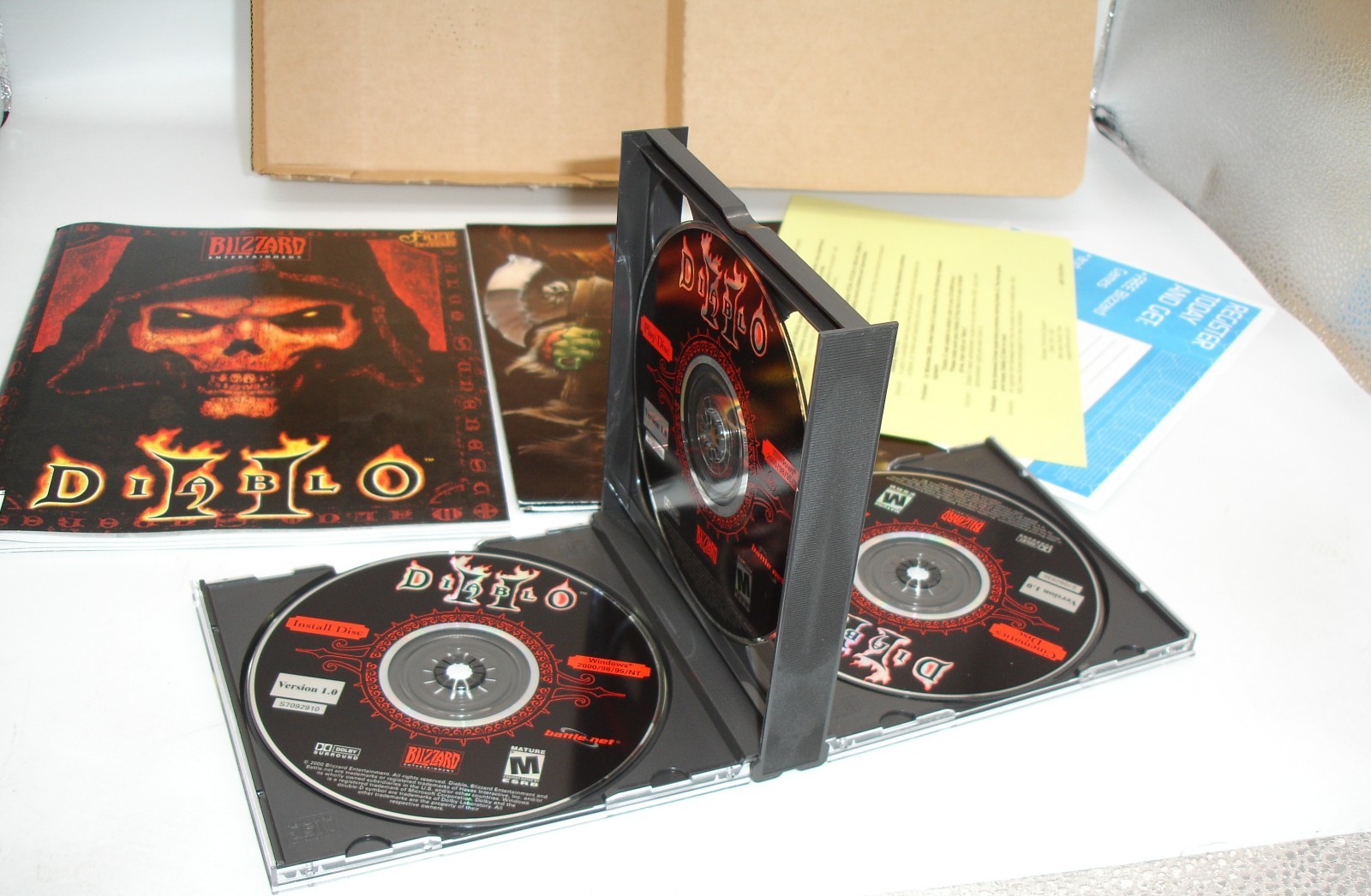 Diablo II Big Box Macintosh PC CD-ROM Game Blizzard 2000 Used Complete