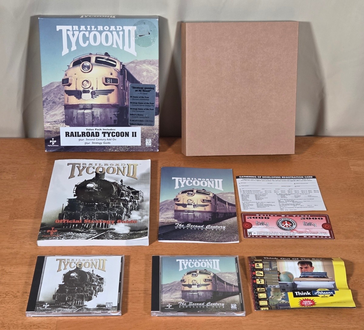 Railroad Tycoon II Second Century Expansion Pack PC Big Box Game CD Complete