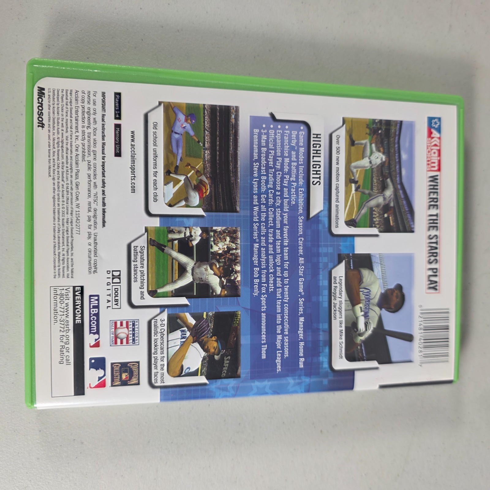 All‑Star Baseball 2003 – Original Xbox Game – No Manual – Rated E Everyone