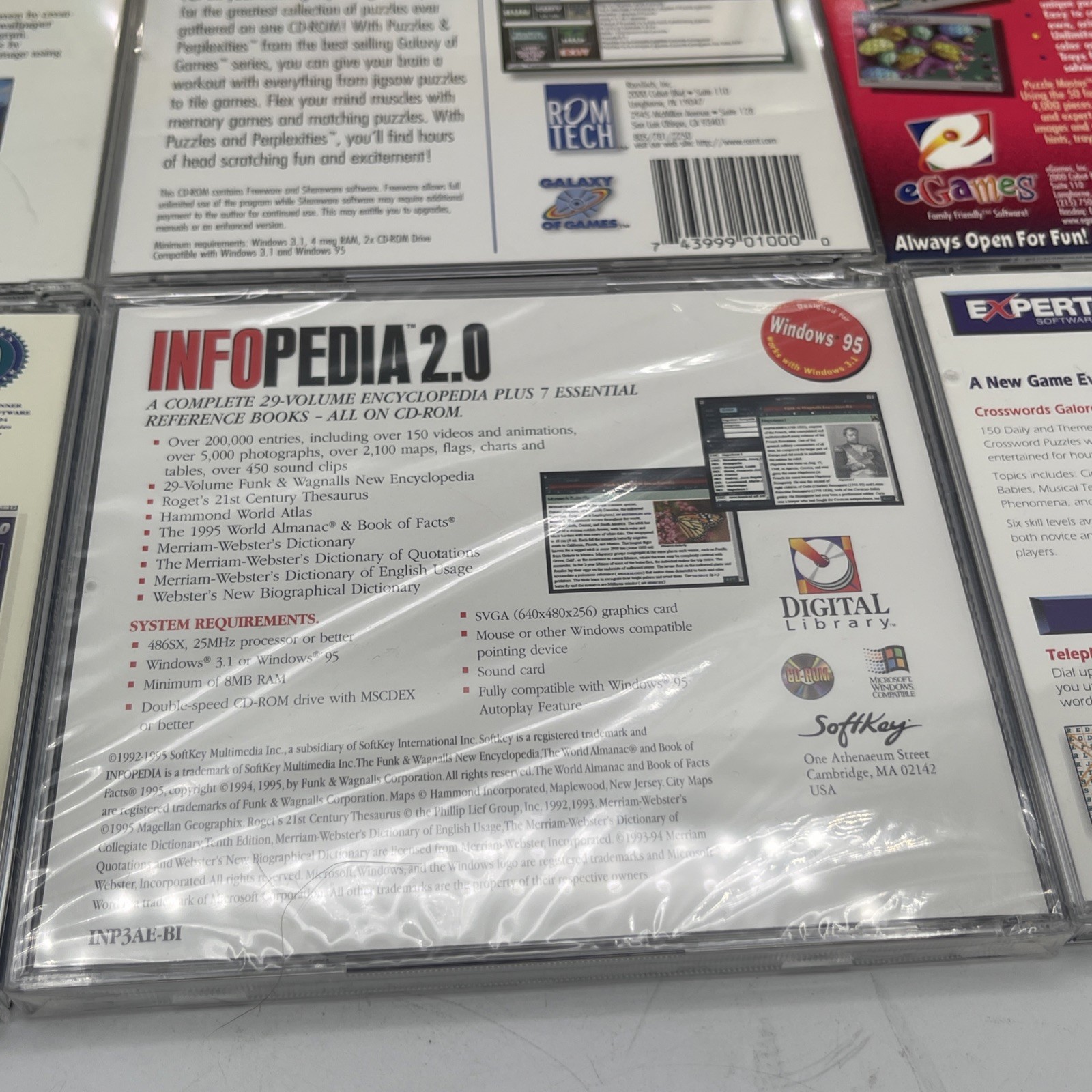 Windows 95 Games Lot PC CD-ROM Software Games Puzzles Screen Savers & More