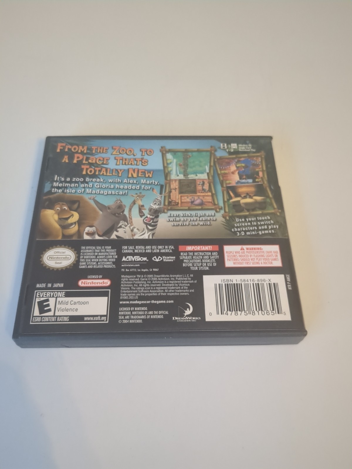 Dreamworks Madagascar Nintendo DS 2DS 3DS Video Game Tested CIB Complete