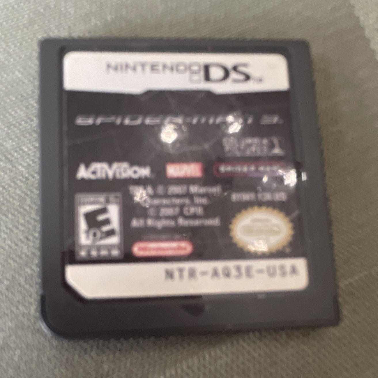 Nintendo Spider-Man 3 DS Game Cartridge, E10+ Everyone 10+, NTSC-U/C