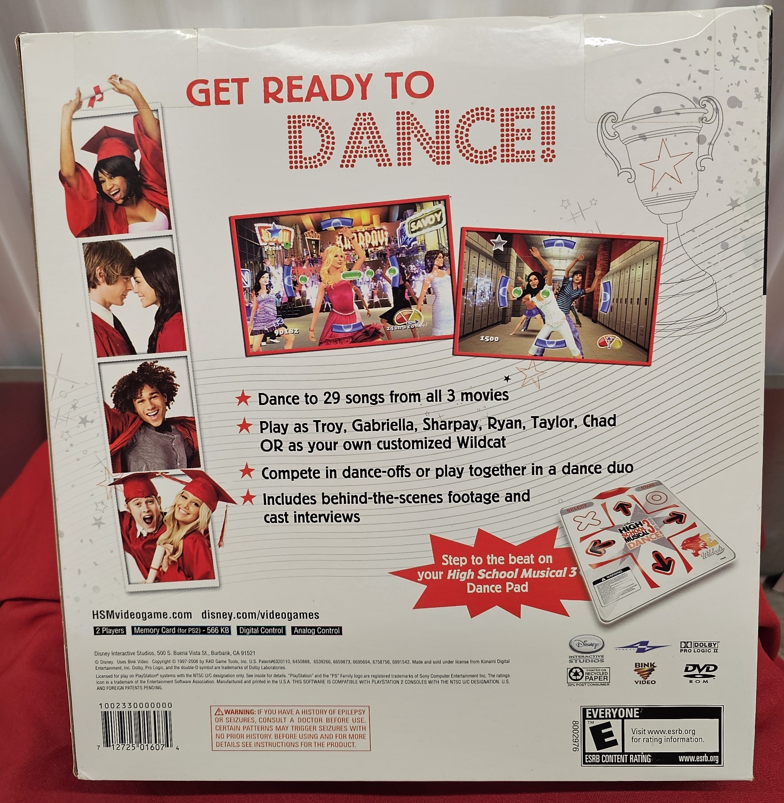 NEW High School Musical 3: Senior Year Dance Bundle (Sony PlayStation 2, 2008)