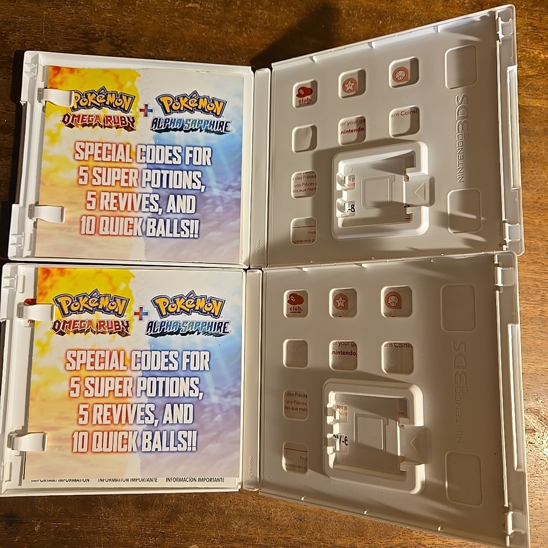 Pokemon Omega Ruby & Alpha Sapphire – BONUS Variant – W/ Bonus Insert -NO GAME